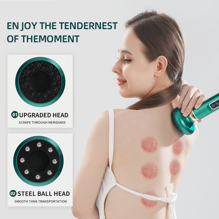 Premium Electric Cupping Massager - 12-Level Vacuum Suction, Infrared Heating, Anti-Cellulite, Body Slimming Therapy, Pain