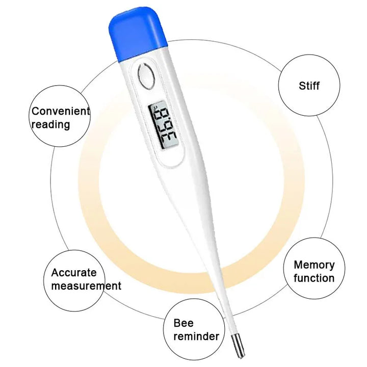 High Quality Digital Thermometer & Pulse Oximeter – Accurate Oral & Armpit Temperature, Fever Alert, Baby & Adult Use