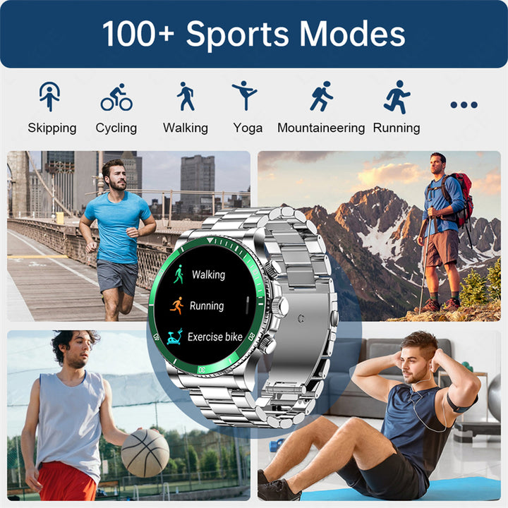 Luxury Smartwatch for Men, Bluetooth Calling, Sports Fitness Tracker, 2024 High-End Design, Android & iOS Compatible, 