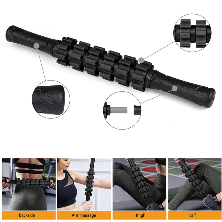 Premium 6-in-1 Yoga Training Kit for Fitness, Pilates & Muscle Recovery, Includes Foam Roller, Massage Stick, Tension Band