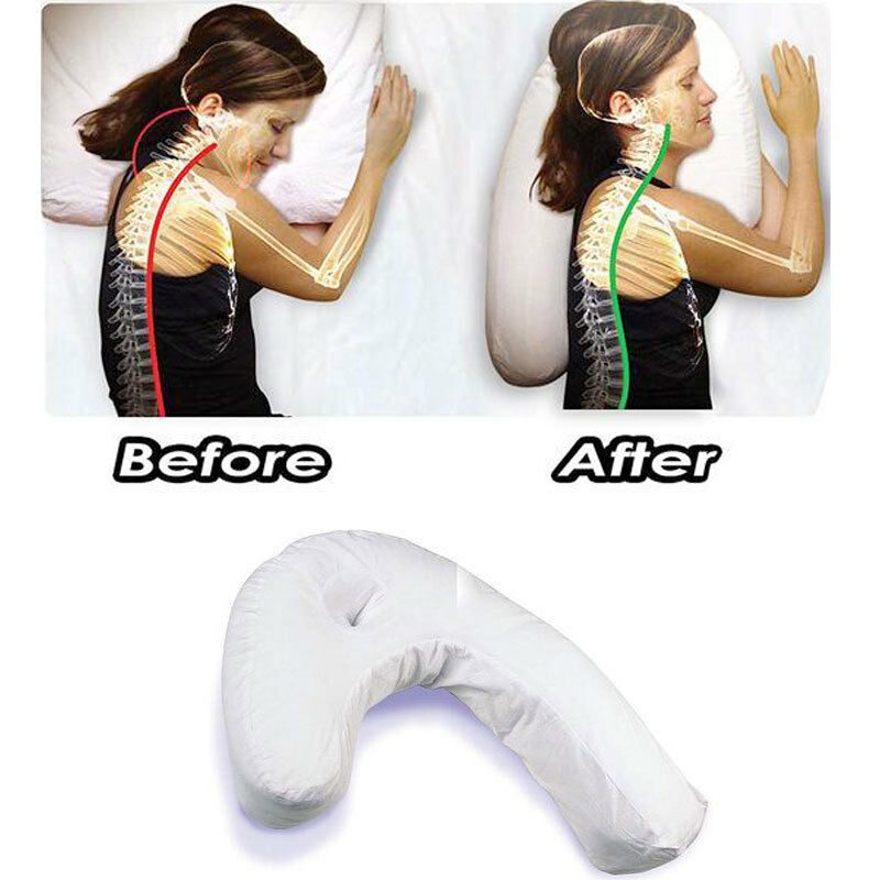 Premium Side Sleeping Pillow – Therapeutic Neck & Spine Support – Cotton Pregnancy Sleeper Pillow for Back & Neck Pain Relief