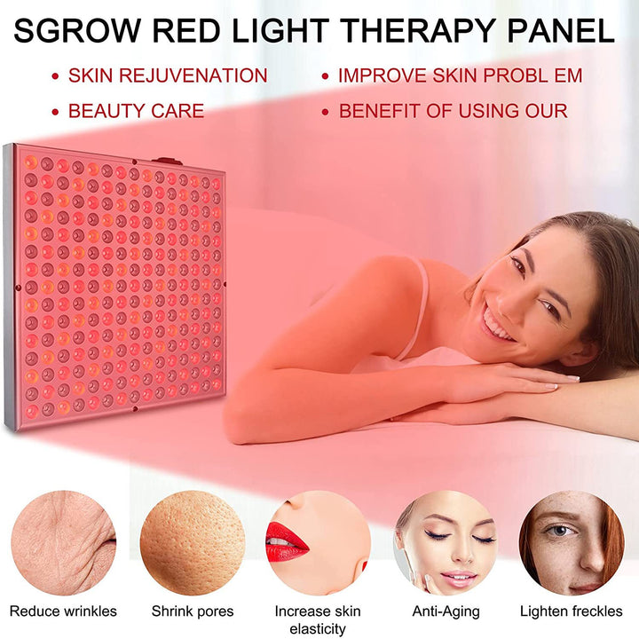 Premium 45W Red LED Light Therapy Panel - Deep Red 660nm & Near Infrared 850nm Combo for Pain Relief, Skin Rejuvenation, and