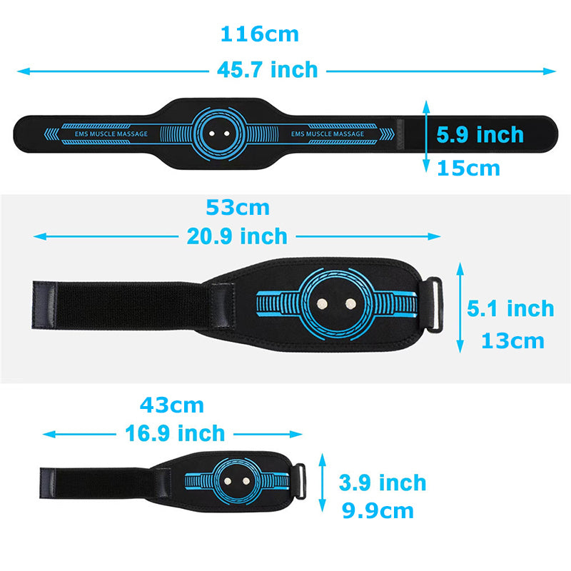 High-Quality EMS Abdominal Toning Belt | Muscle Stimulator for Waist, Arm & Leg | USB Rechargeable, 10 Modes & 39 Levels | 