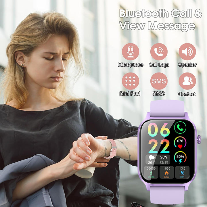 Premium Smartwatch for Men & Women – 1.85" HD Screen, Bluetooth Call, Sports Mode, Heart Rate, Blood Pressure Monitoring,