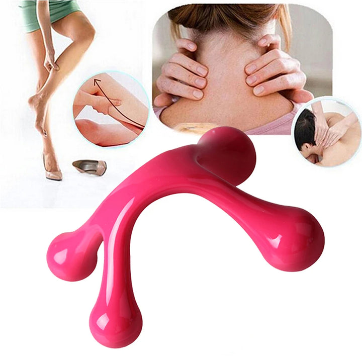 High-Quality Handheld Deep Tissue Massager Tool - 4-Legged Acupressure Trigger Point Self Massager for Back, Neck, Feet &