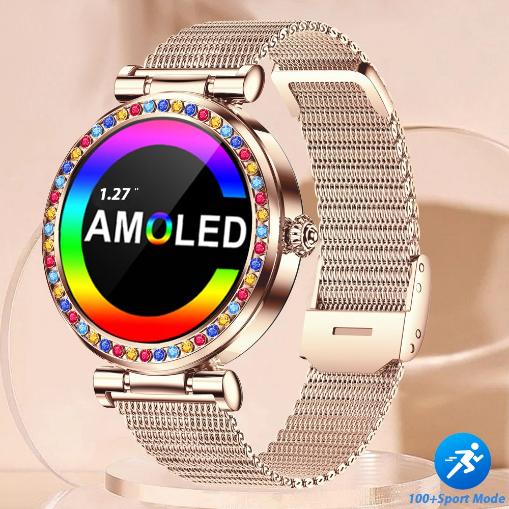 Premium Smartwatch for Women – 1.27" HD Screen, Heart Rate & Blood Pressure Monitoring, IP67 Waterproof, Bluetooth 5.2, 