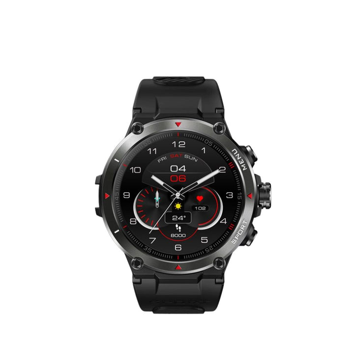 Premium GPS Smartwatch with 1.3" AMOLED Display, 24h Heart Rate & SpO2 Monitor, 5 ATM Waterproof, 25-Day Battery Life, 