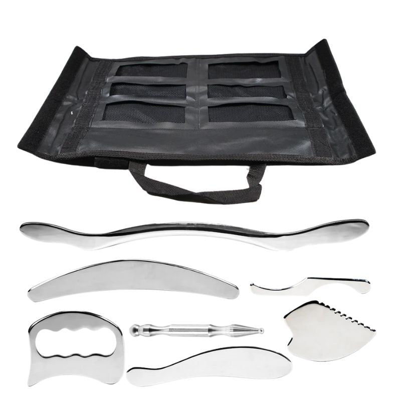 Premium Stainless Steel Gua Sha Scraping Massage Tool - IASTM for Muscle Pain Relief, Soft Tissue Mobilization, and Myofascia