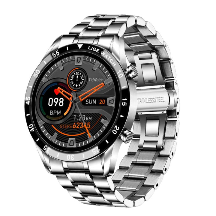 Premium Men's Smartwatch – Full Circle Touch, Bluetooth Call, IP67 Waterproof, Fitness & Health Tracking, 1.3" HD Screen,