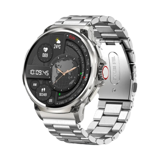 Premium 1.85-inch Ultra HD Smartwatch – GPS Tracking, Bluetooth Calls, 710mAh Battery, Fitness & Health Monitor, Activity Tracker, Compatible with iOS, Android
