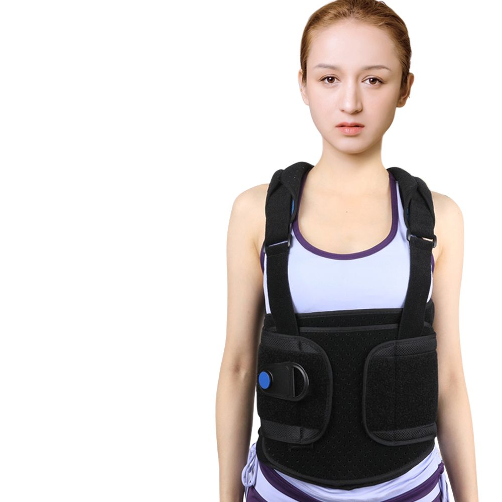 Premium TLSO Thoracic Full Back Brace for Kyphosis & Osteoporosis Relief, Adjustable Compression Support for Spinal Fractures