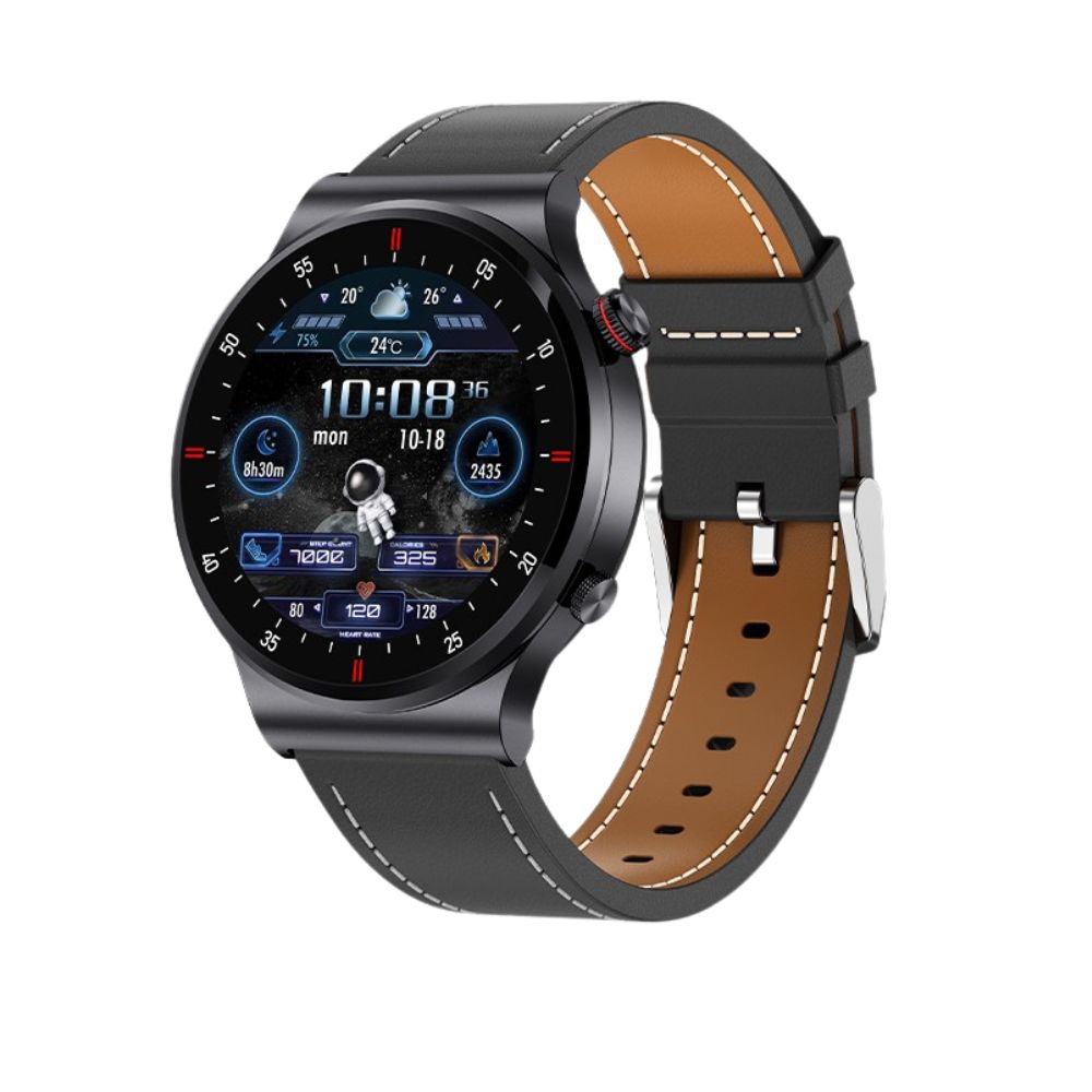 Premium Smartwatch for Men – ECG + PPG, Bluetooth Call, AMOLED Full Touch, NFC, Sports Mode, Waterproof, Heart Rate, Blood 