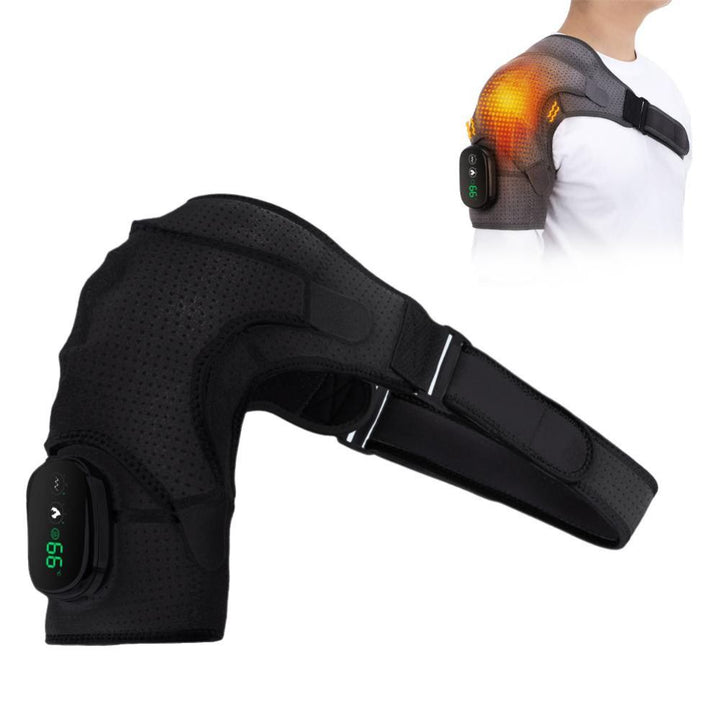 Premium Electrically Heated Shoulder Pads - USB Charging, 3 Heating Levels, 5000mAh Battery, Vibration Massage Device for  