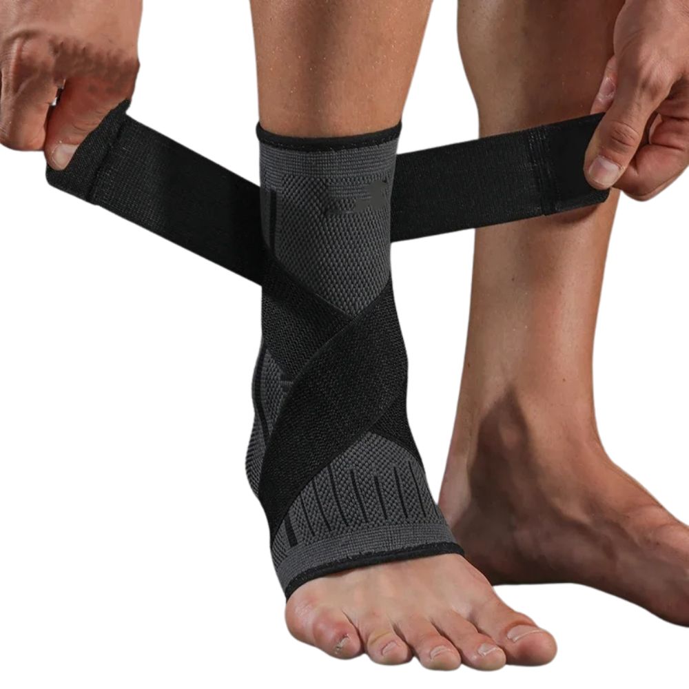 Premium Pressurized Bandage Ankle Support Brace – Elastic Foot Strap for Fitness, Sports, Gym, and Badminton – One Size Fit