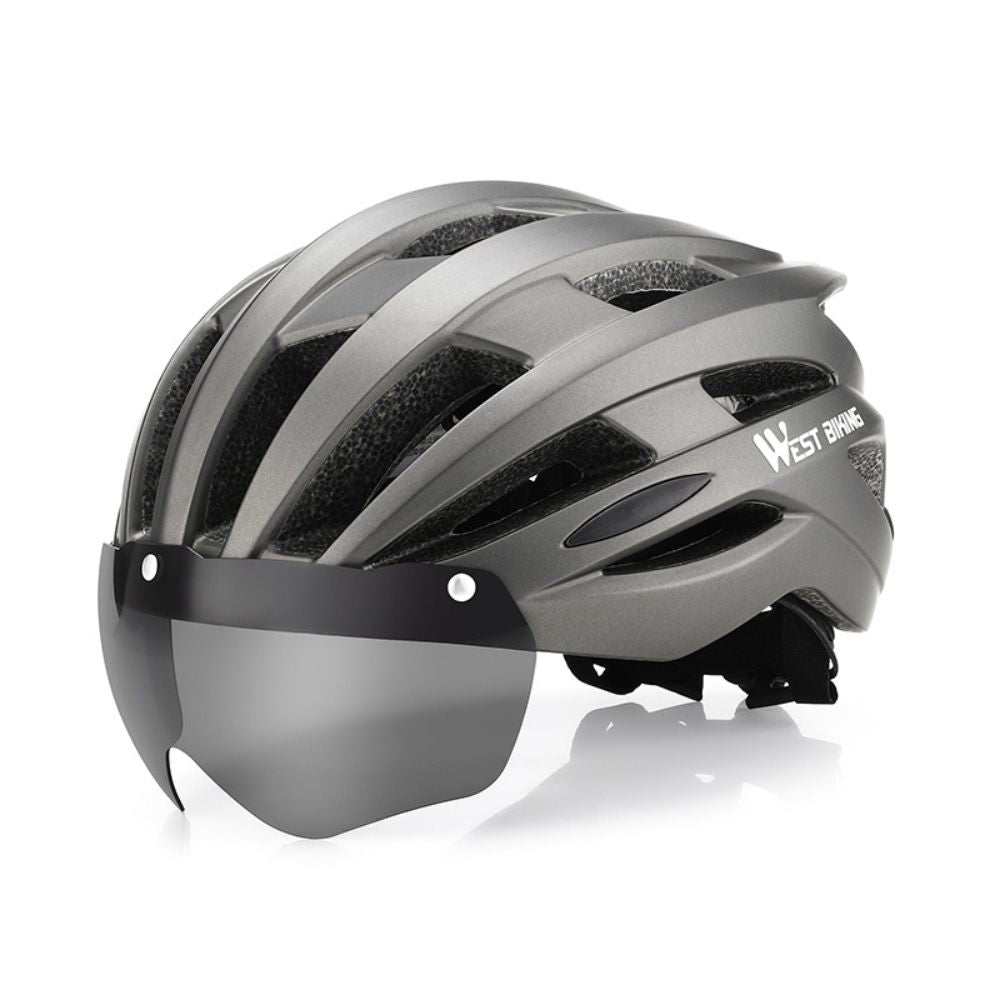 High-Quality Magnetic Lens Cycling Helmet - Breathable, Lightweight MTB & Road Bike Helmet for Men & Women, Integrated 