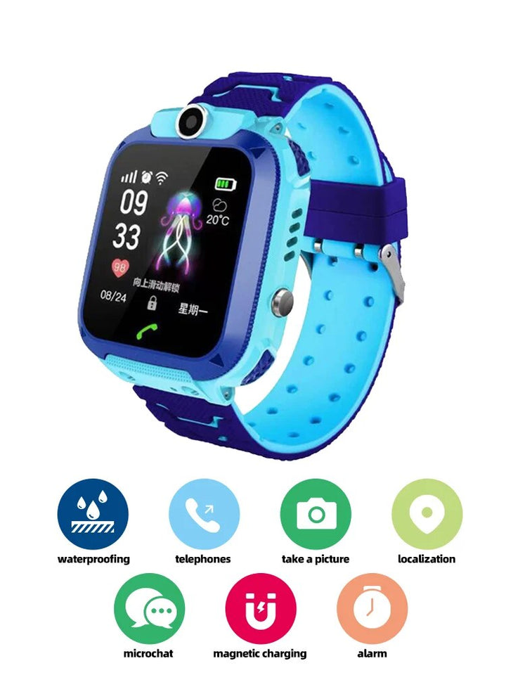 Premium Kids Smart Watch with 2G Call, Waterproof, GPS Tracker, SOS Button, LBS Location, Camera, for Boys & Girls, 