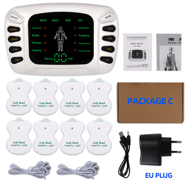 High Quality TENS EMS Muscle Stimulator 16-Mode Electric Acupuncture Body Massager for Pain Relief, Muscle Relaxation,  