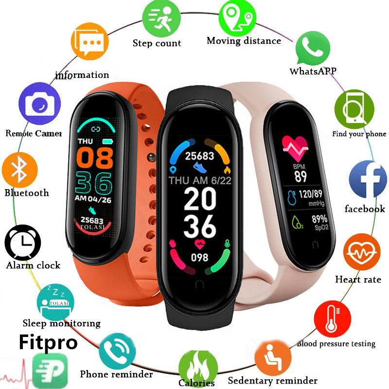 Premium Waterproof Fitness Smartwatch for Men & Women - Heart Rate, Blood Pressure, Activity Tracker, Sleep Monitor, Multi 