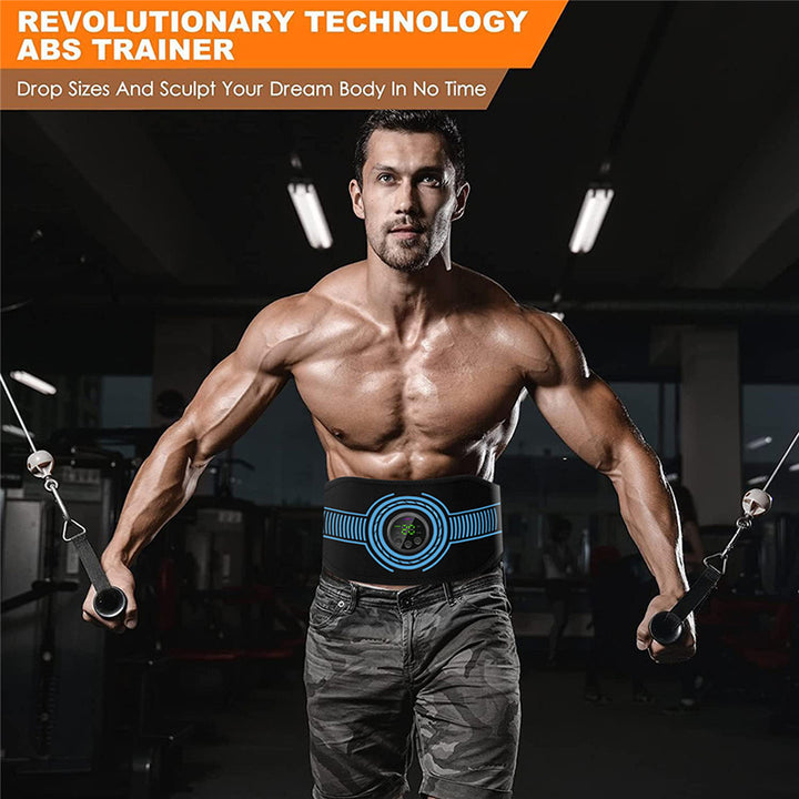 High-Quality EMS Abdominal Toning Belt | Muscle Stimulator for Waist, Arm & Leg | USB Rechargeable, 10 Modes & 39 Levels | 