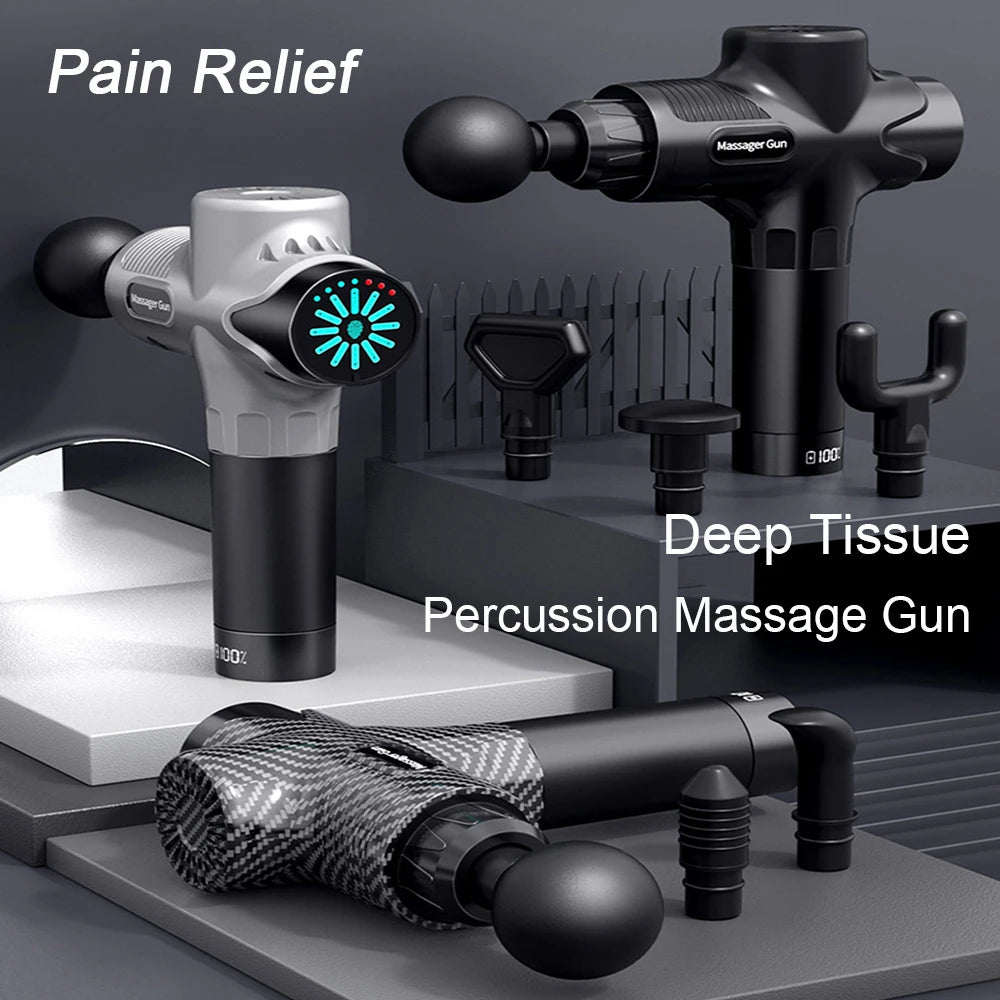 High-Quality 24V Deep Tissue Massage Gun with Hot & Cold Compress, 12 Heads, High-Frequency Muscle Relief for Neck, Back, 