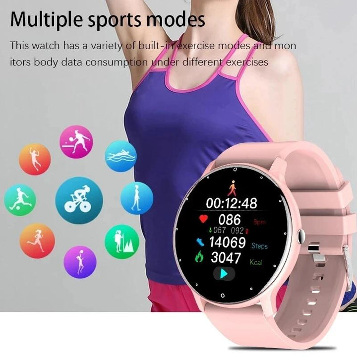 Premium Sport Smartwatch for Women – Bluetooth Call, IP68 Waterproof, Fitness Tracker, Health Monitoring, 1.2" HD 