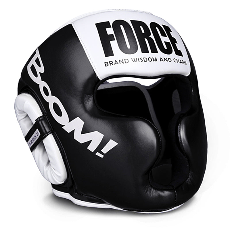 Premium Full Face Boxing Helmet – MMA Headgear for Muay Thai, Kickboxing, Karate, Sparring & Training – PU Leather,  