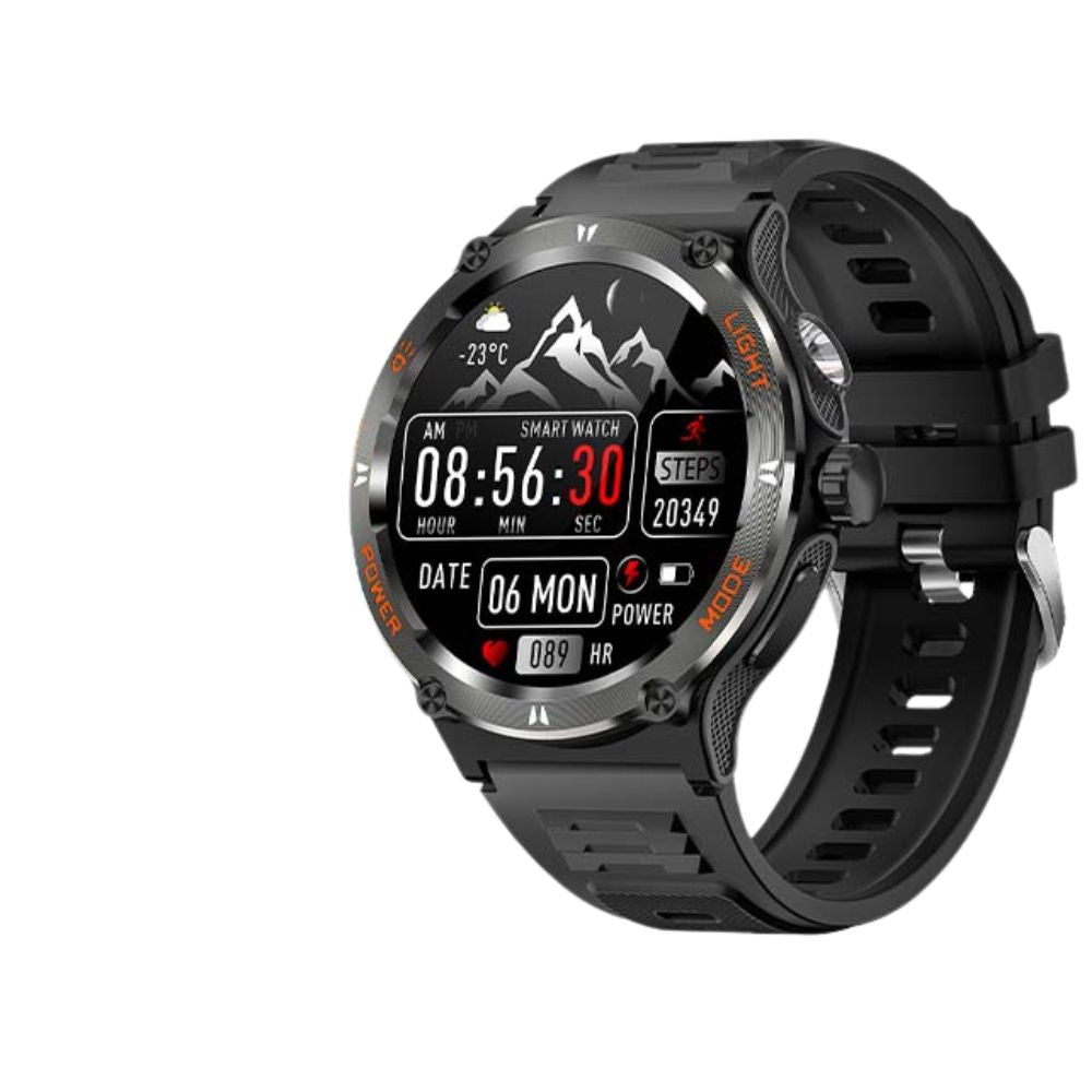 Premium Outdoor Sports Smartwatch for Men – GPS, 1.53" HD Display, Bluetooth Call, Compass, LED Flashlight, 3ATM Waterproof, 