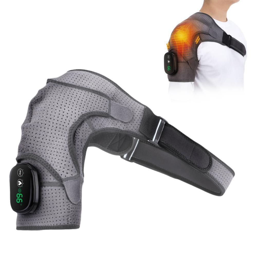 Premium Electrically Heated Shoulder Pads - USB Charging, 3 Heating Levels, 5000mAh Battery, Vibration Massage Device for  