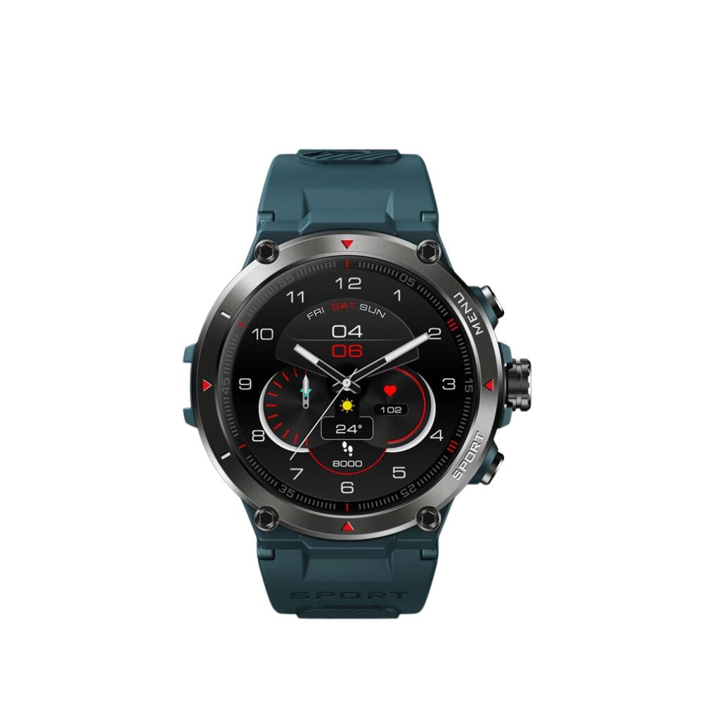 Premium GPS Smartwatch with 1.3" AMOLED Display, 24h Heart Rate & SpO2 Monitor, 5 ATM Waterproof, 25-Day Battery Life, 