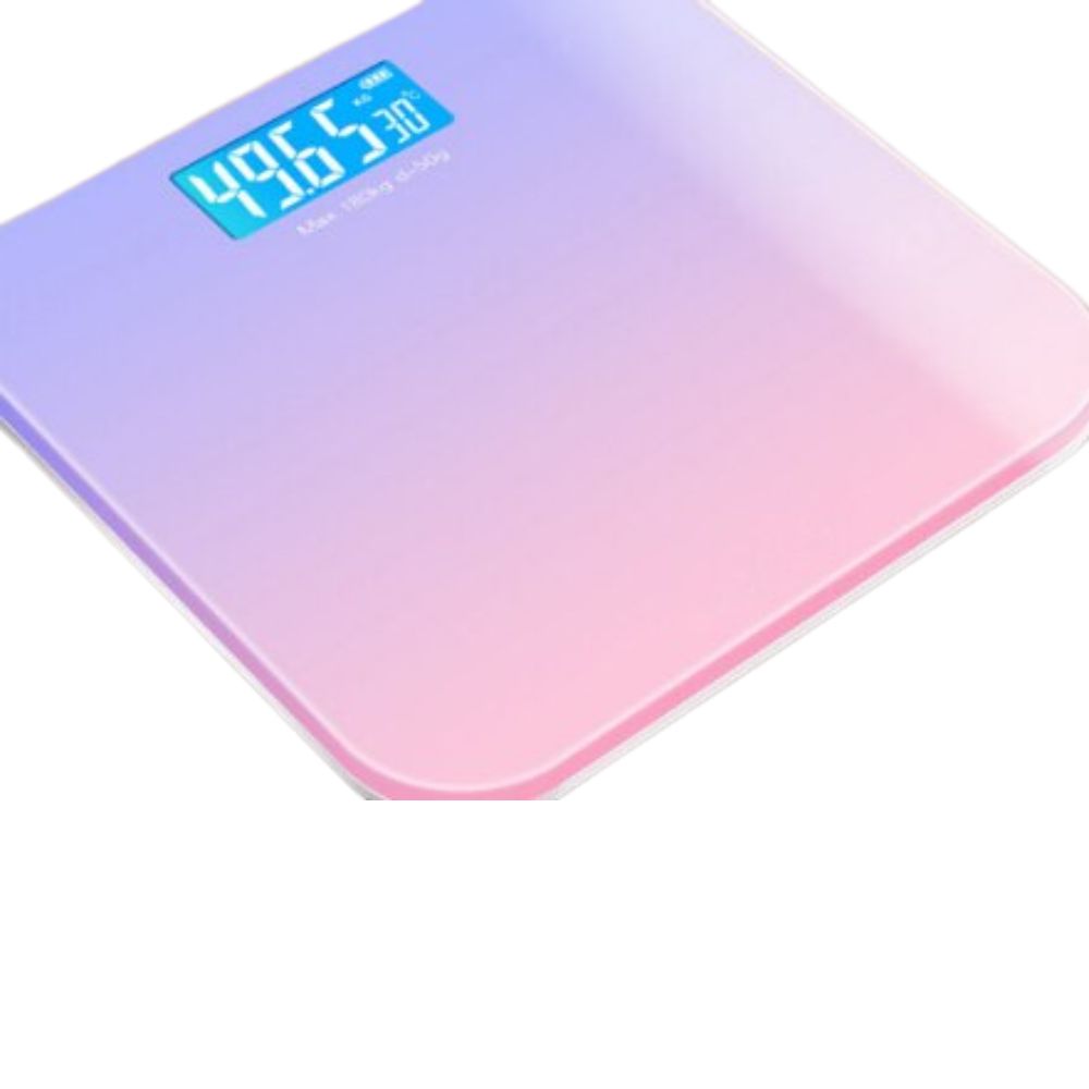 Premium Gradient Color Intelligent LCD Electronic Scale – Digital Display Glass Weight Scale, Accurate 0.2-180kg Measurement,