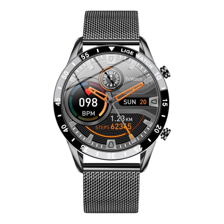 Premium Smartwatch for Men – Full Circle Touch Screen, Bluetooth Call, Waterproof, Heart Rate & Blood Pressure Monitoring,