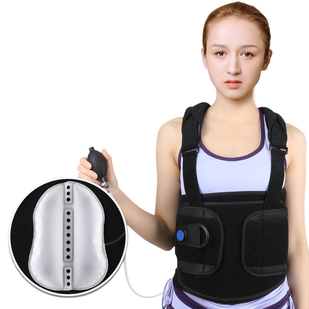 Premium TLSO Thoracic Full Back Brace for Kyphosis & Osteoporosis Relief, Adjustable Compression Support for Spinal Fractures