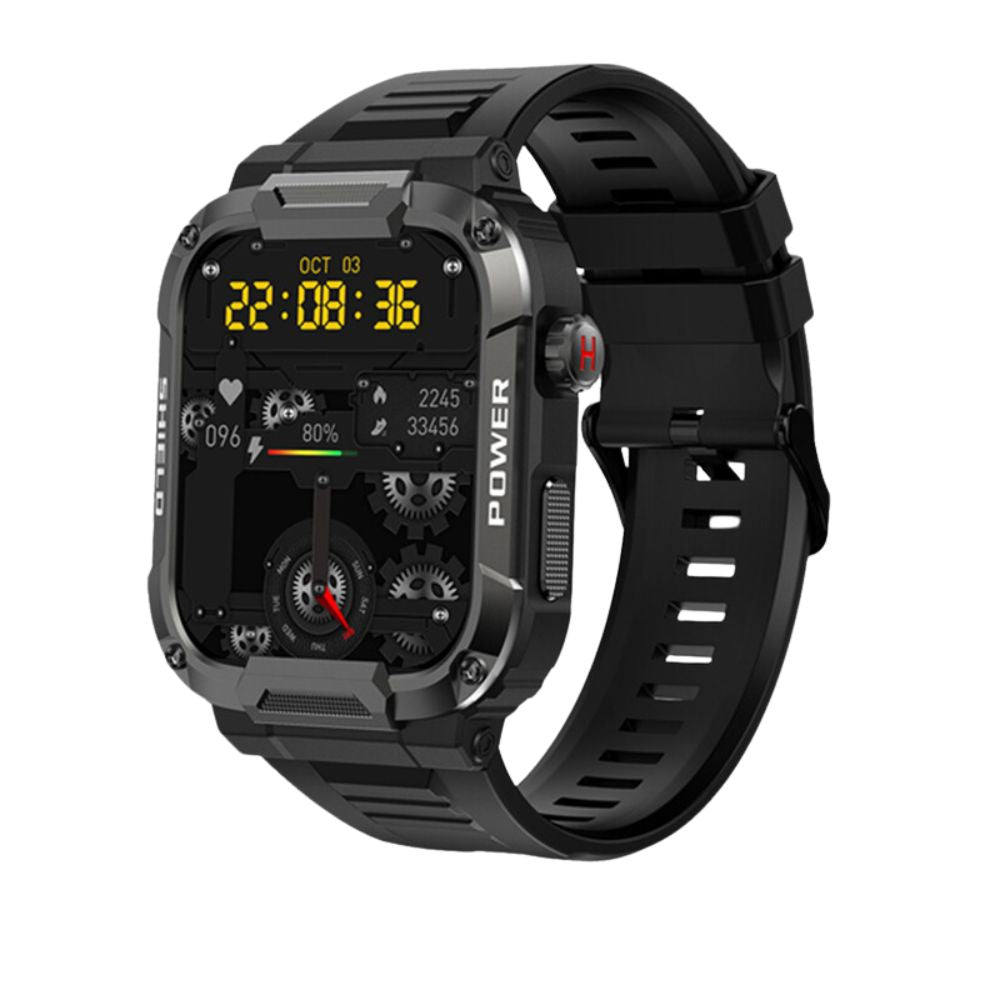 Premium Military Smartwatch for Men – IP68 Waterproof, Bluetooth Calling, Fitness Tracker, Large 1.85" HD Screen, Health 