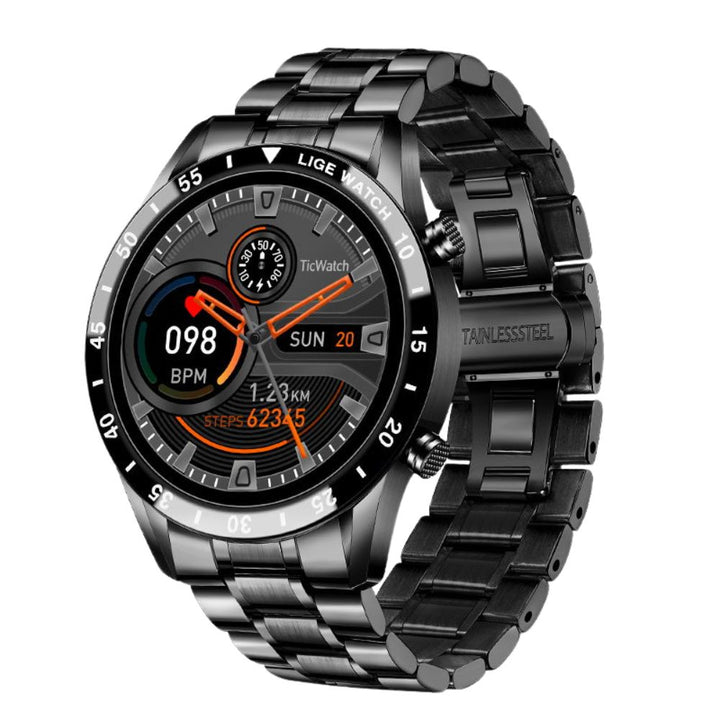 Premium Men's Smartwatch – Full Circle Touch, Bluetooth Call, IP67 Waterproof, Fitness & Health Tracking, 1.3" HD Screen,