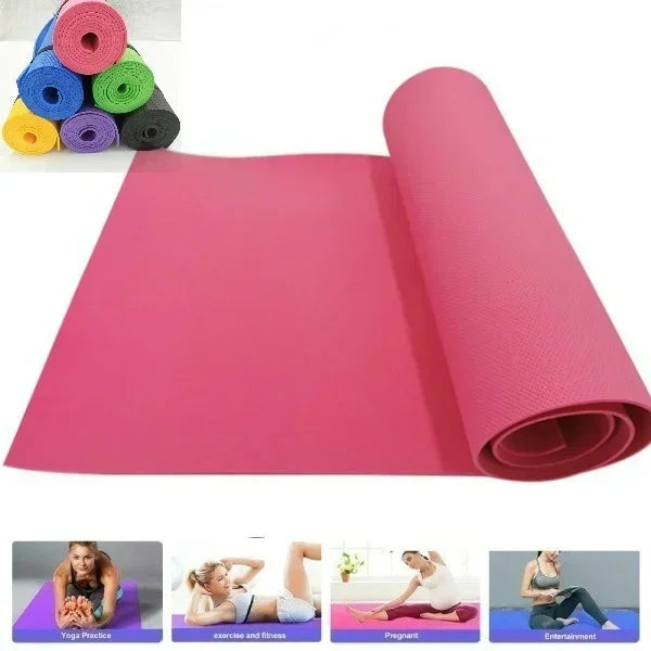 Premium 4MM Thick Yoga Mat – Non-Slip Exercise & Pilates Mat – EVA Material, Lightweight & Waterproof