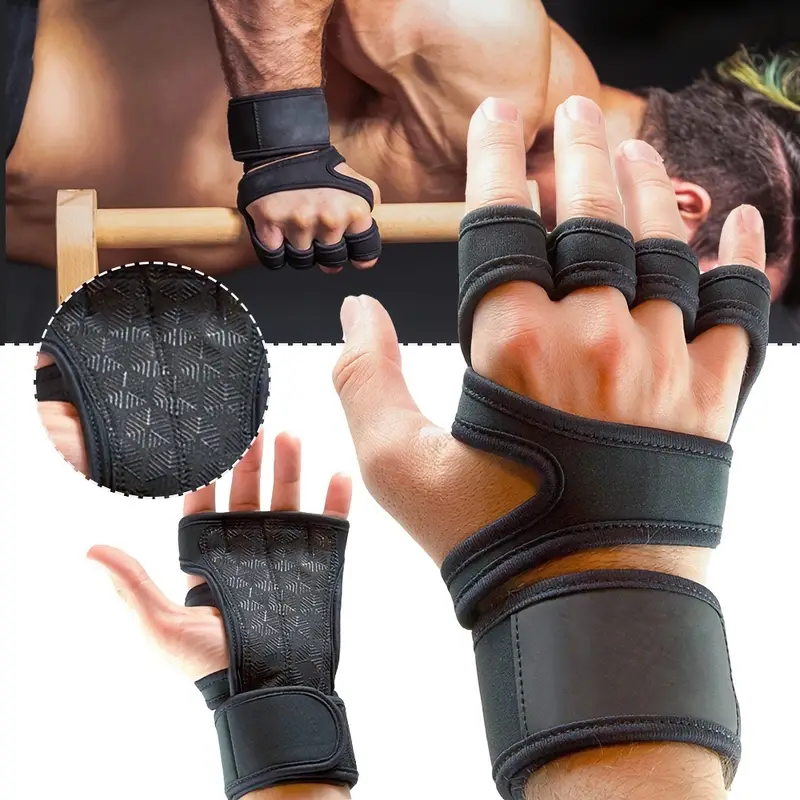 Premium Workout Gloves for Men & Women - Fitness, Bodybuilding, Weightlifting & Gym Palm Protectors with Hand & Wrist Support