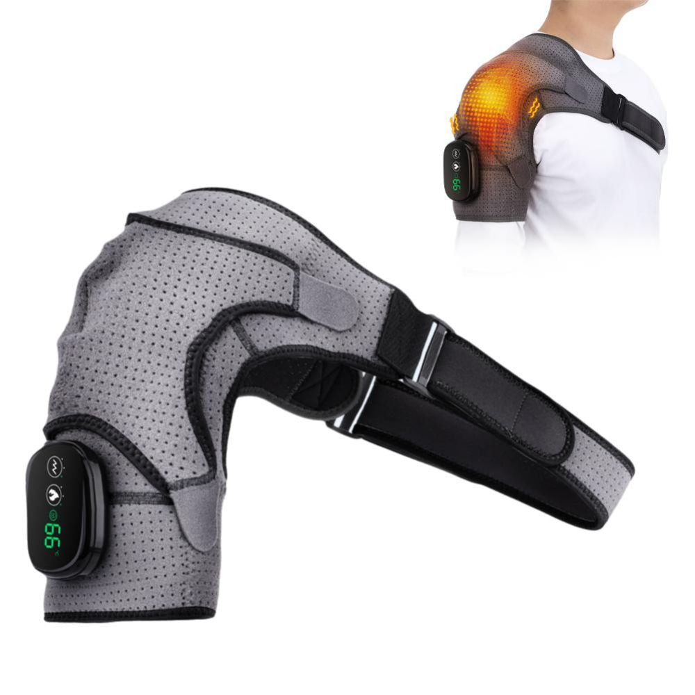 Premium Electrically Heated Shoulder Pads - USB Charging, 3 Heating Levels, 5000mAh Battery, Vibration Massage Device for  