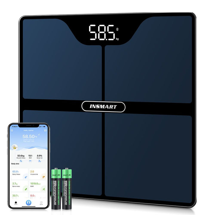 Premium Digital Body Fat Scale – Smart Bathroom Scale with BMI & 16-Data Body Composition Analyzer, Bluetooth Sync