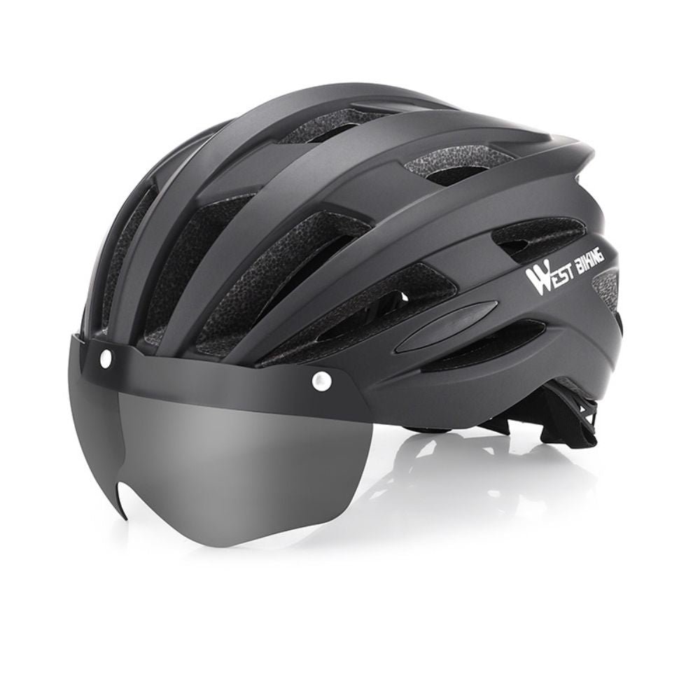 High-Quality Magnetic Lens Cycling Helmet - Breathable, Lightweight MTB & Road Bike Helmet for Men & Women, Integrated 