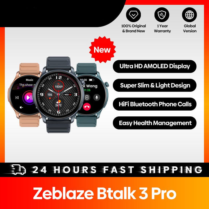 High Quality Smartwatch – 1.43" AMOLED Display, Bluetooth Calling, Health & Fitness Tracking, 100+ Sports Modes, 14-Day 