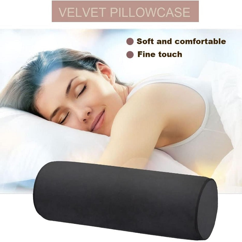 Premium Memory Foam Roll Pillow – Therapeutic Neck, Knee, & Leg Support – Cylinder Bolster for Sleeping, Back & Side 