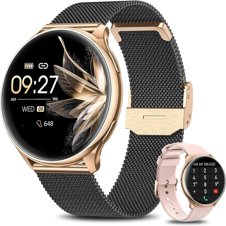 Premium Smartwatch for Women – Wireless Call/Dial, 19 Sports Modes, Sleep Monitoring, Music Player, Pedometer, Female 