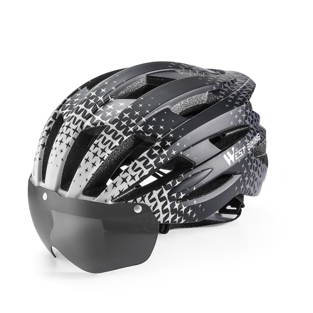 High-Quality Magnetic Lens Cycling Helmet - Breathable, Lightweight MTB & Road Bike Helmet for Men & Women, Integrated 