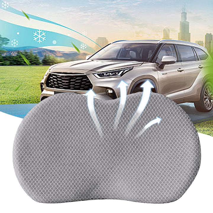 Premium 2 in 1 Multifunctional Car Seat Cushion – Universal Memory Lumbar Pillow for Breathable Comfort, Driver Support, and