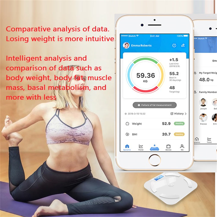 Premium Bluetooth Body Fat Scale – Smart Digital Bathroom Scale with BMI & Body Composition Analyzer