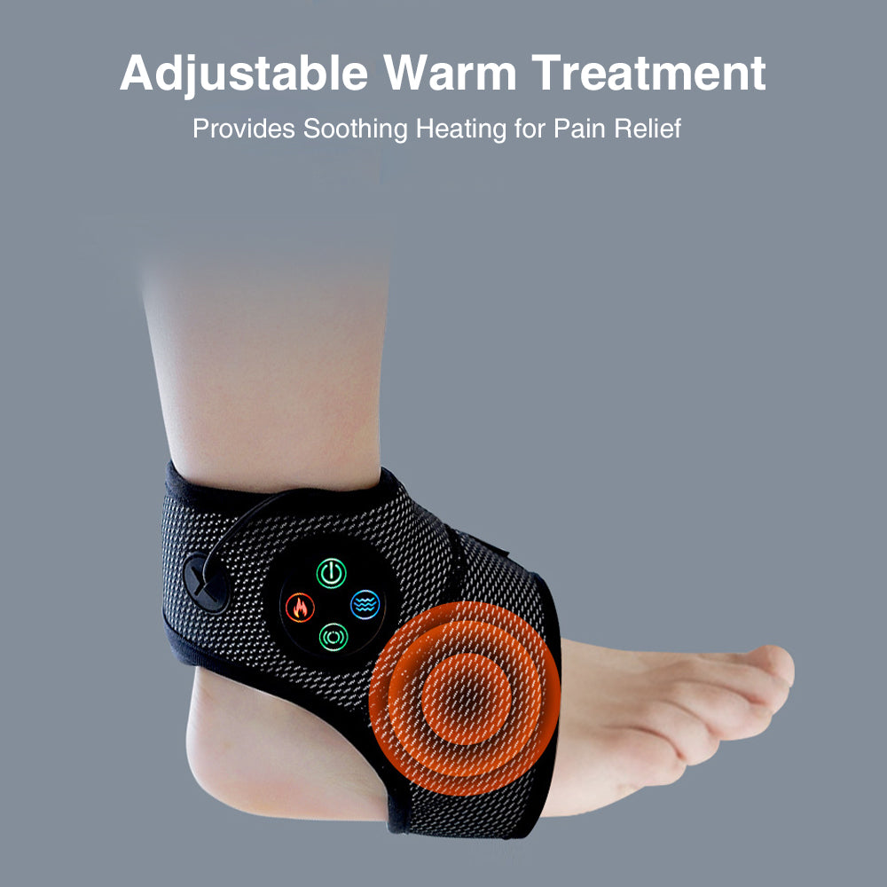 Premium Electric Ankle Massager for Pain Relief - Air Compression Foot Massager with Adjustable Intensity, USB Rechargeable, 