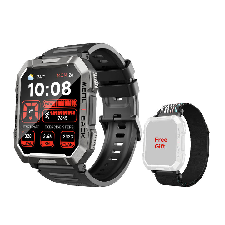 Premium Rugged Smartwatch for Outdoor – 2.01" HD TFT Display, Bluetooth Calling, 900mAh Battery, Heart Rate & Blood Oxygen 