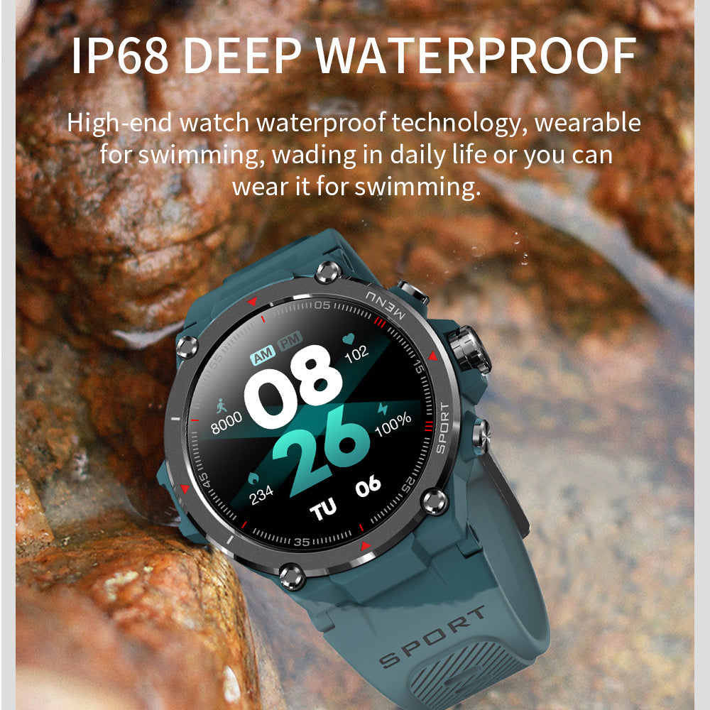 Premium GPS Smartwatch with 1.3" AMOLED Display, 24h Heart Rate & SpO2 Monitor, 5 ATM Waterproof, 25-Day Battery Life, 