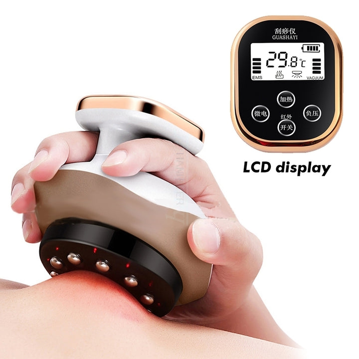 Premium Cupping Massager LCD Display Vacuum Suction Cups EMS Anti-Cellulite Fat Burner, Slimming Therapy with Magnet &