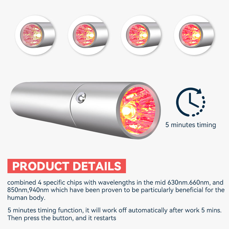 Premium Red Light Therapy Device for Acne Treatment & Skin Firming | 630nm, 660nm, 850nm & 940nm Infrared | Anti-Aging, 